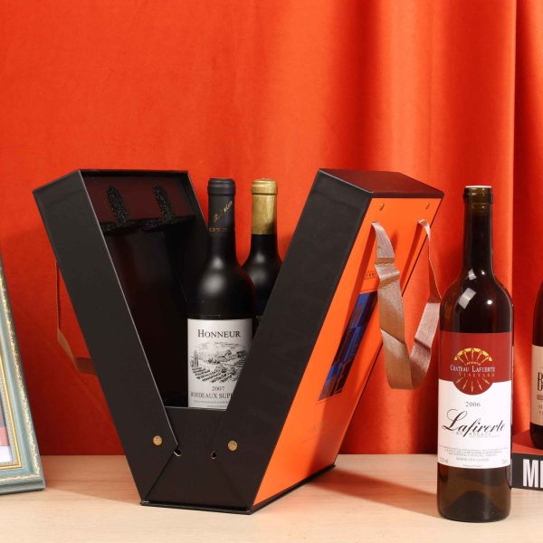 Luxury Double-Door Rigid Wine Gift Box – Custom Design by Jialan - 图片 2