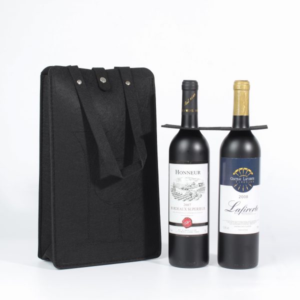 Premium Felt Wine Bags Custom with Handles - Image 3