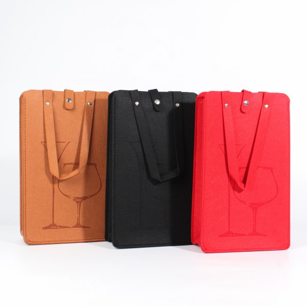 Premium Filz Wein Taschen Custom mit Griffen