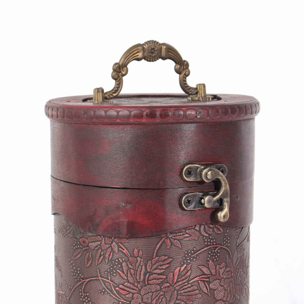 European Retro Cylindrical Wooden Wine Box Customization - Image 5