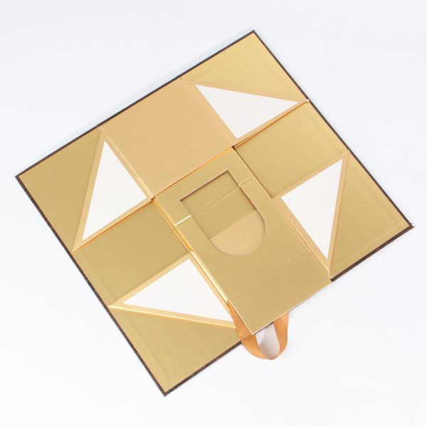 High Quality Vintage Foldable Cardboard Wine Box Custom With Ribbon Handle - Image 5