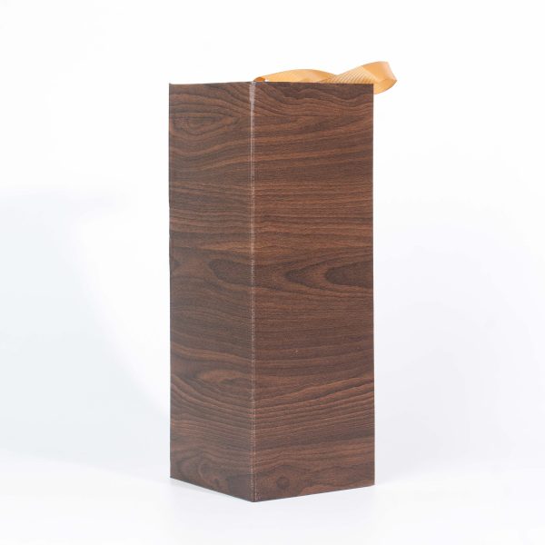High Quality Vintage Foldable Cardboard Wine Box Custom With Ribbon Handle - 图片 2