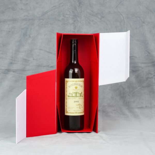 Custom Fashion Foldable Magnetic Wine Boxes For Single Bottle - Image 5