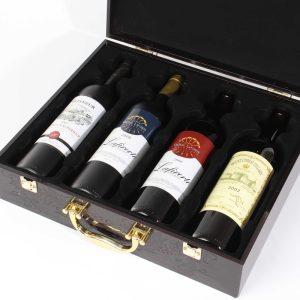 Custom Luxury Wooden Wine Box with High Gloss Lacquer Finish