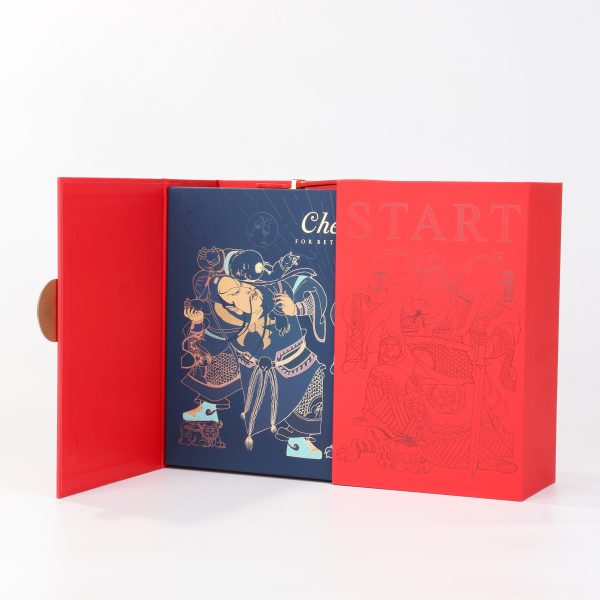 Luxury Double-Bottle Red Wine Gift Box Custom for New Year - 图片 4