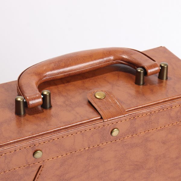 Custom-made Faux Wood & Leather Double Wine Bottle Gift Box-Jialan Package - 图片 6