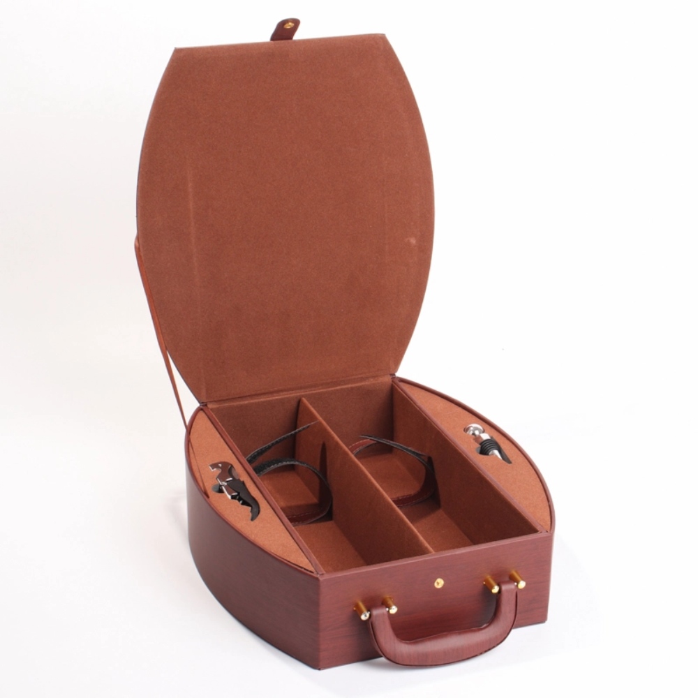 a fancy two-bottle wine box