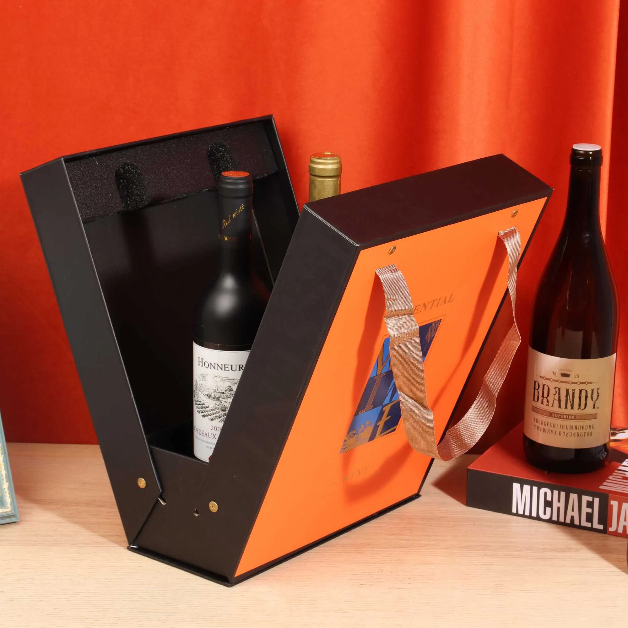 Luxury Double-Door Rigid Wine Gift Box
