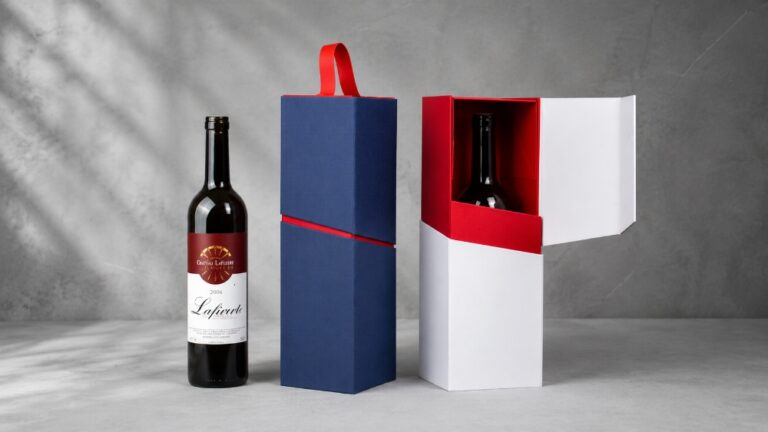 Foldable Magnetic Wine Boxes For Single Bottle