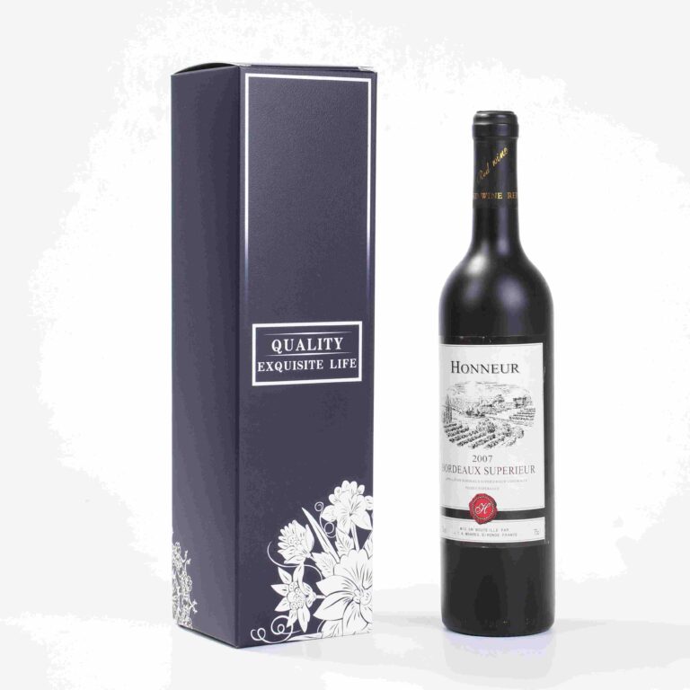 Customised 750ml personalised wine case set gift box with paper bag