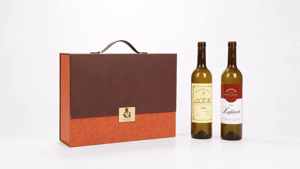 Custom 2-bottle Packaging cardboard wine gift box