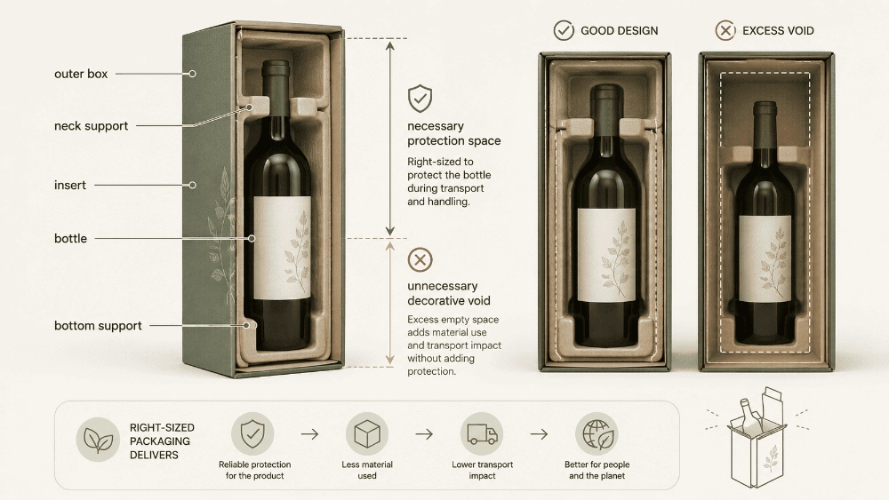 PPWR wine packaging structure