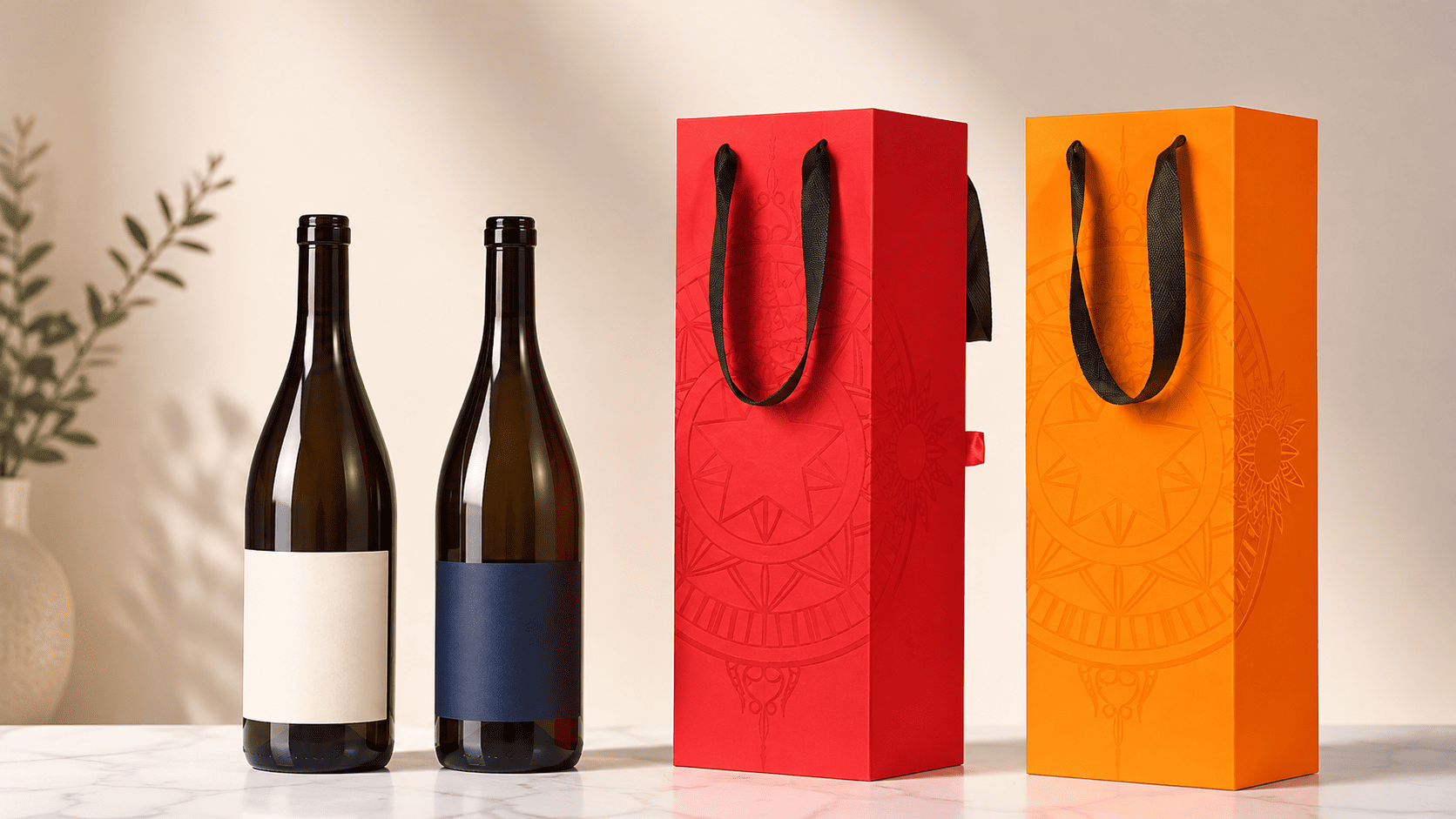 Single Bottle Foldable Cardboard Wine Box