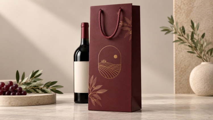 Custom Wine Gift Bags with Logos Printing and Finish Guide