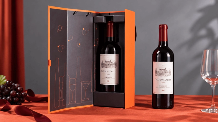 Single Bottle Foldable Cardboard Wine Box
