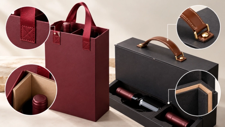 wine box handle reinforcement